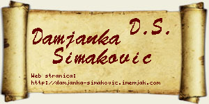 Damjanka Simaković vizit kartica